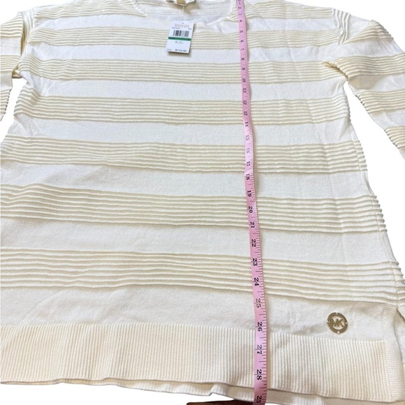 Michael Kors Cream Striped Knit Sweater Tunic – Size S (NWT) - Picture 2 of 5